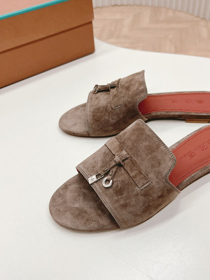 LP SUMMER CHARMS SANDALS IN ASH BROWN SUEDE