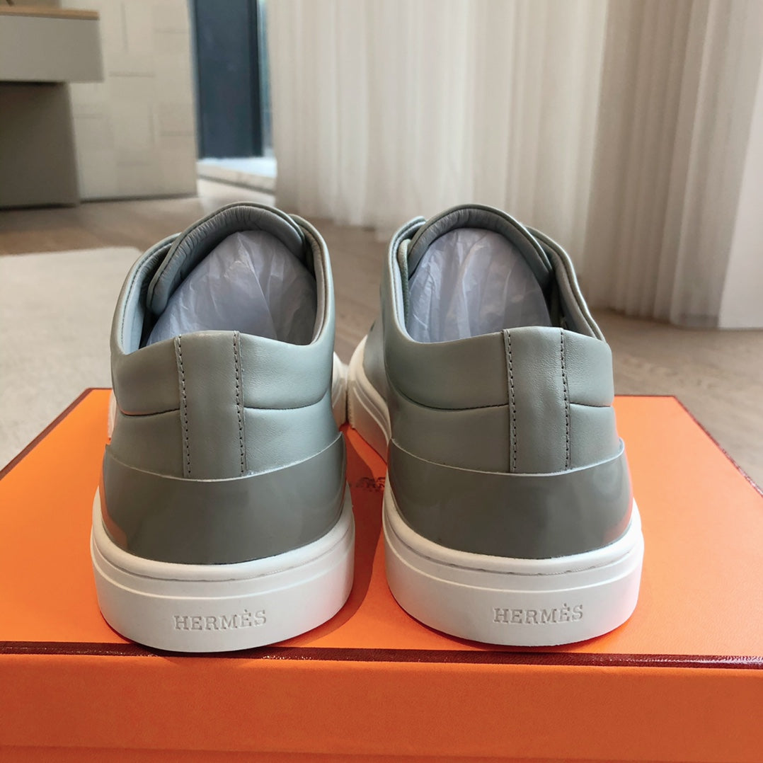 IRWIN SNEAKER LIGHT GRAY CALFSKIN