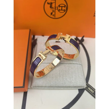 HERM Anemone Iris Enamel Clic H Bracelet