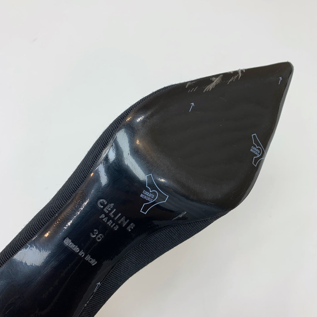 MEDIUM-HEELED 50MM PUMP IN BLACK SUEDE