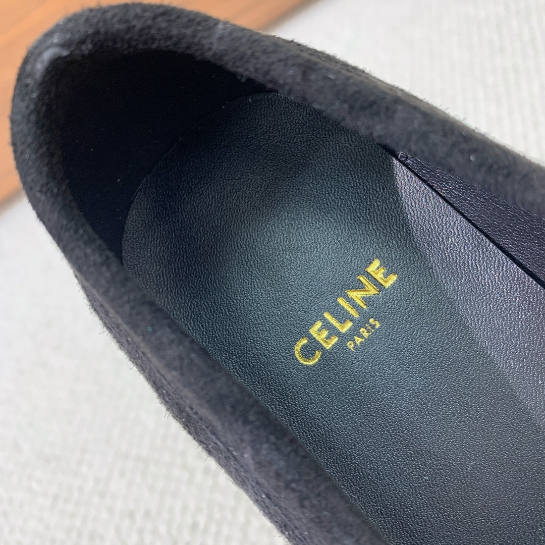 LUCO LOAFER WITH FRINGES IN BLACK SUEDE