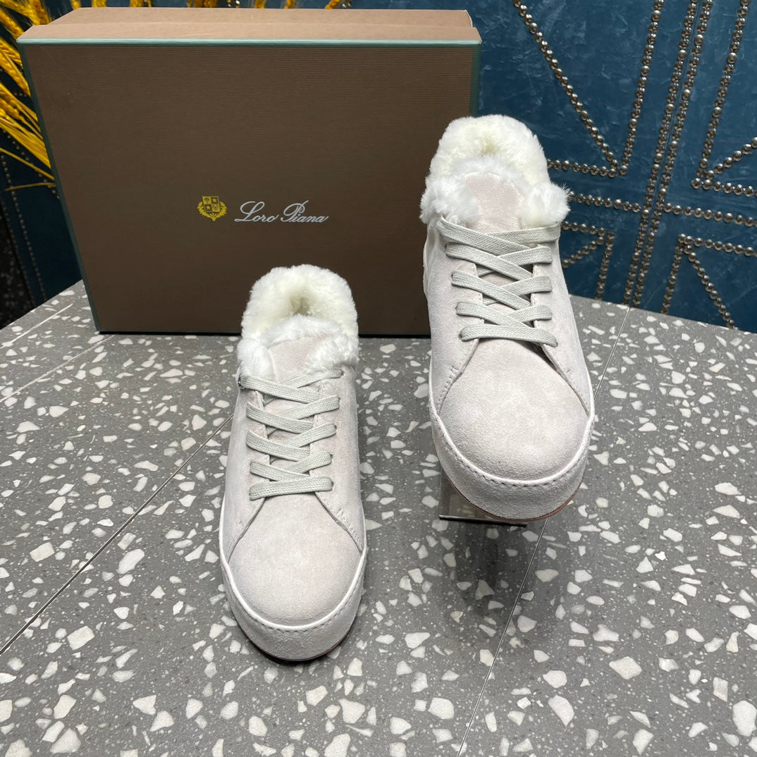 LP WINTER NUAGES SNEAKERS WHITE LAMBSKIN