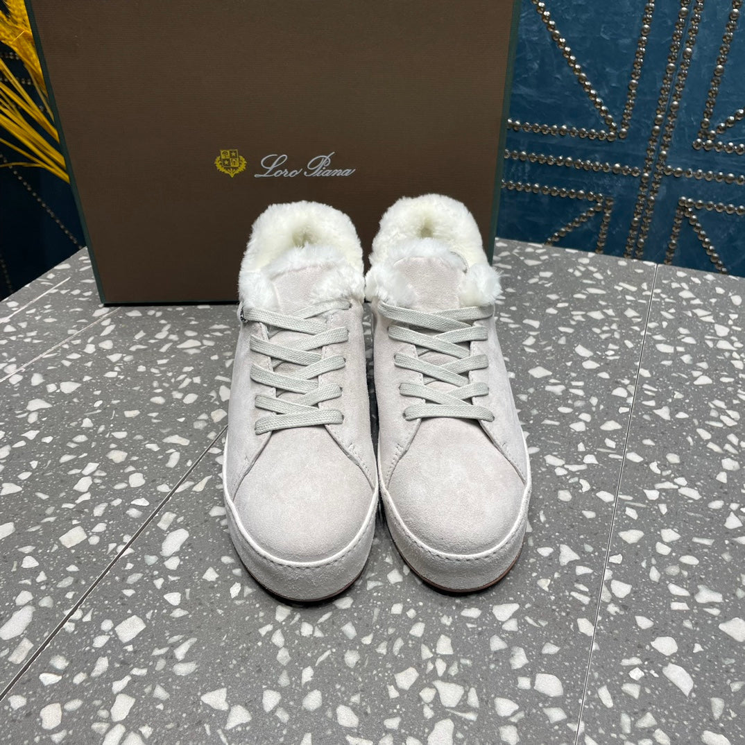 LP WINTER NUAGES SNEAKERS WHITE LAMBSKIN