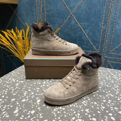 LP WINTER NUAGES HIGH SNEAKERS LIGHT GRAY LAMBSKIN