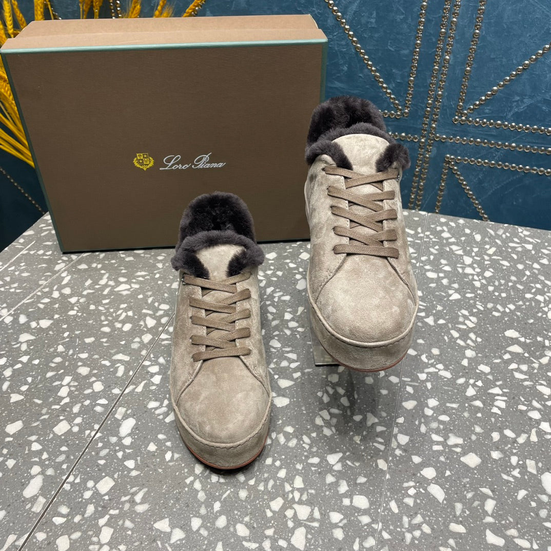LP WINTER NUAGES SNEAKERS LIGHT GRAY LAMBSKIN