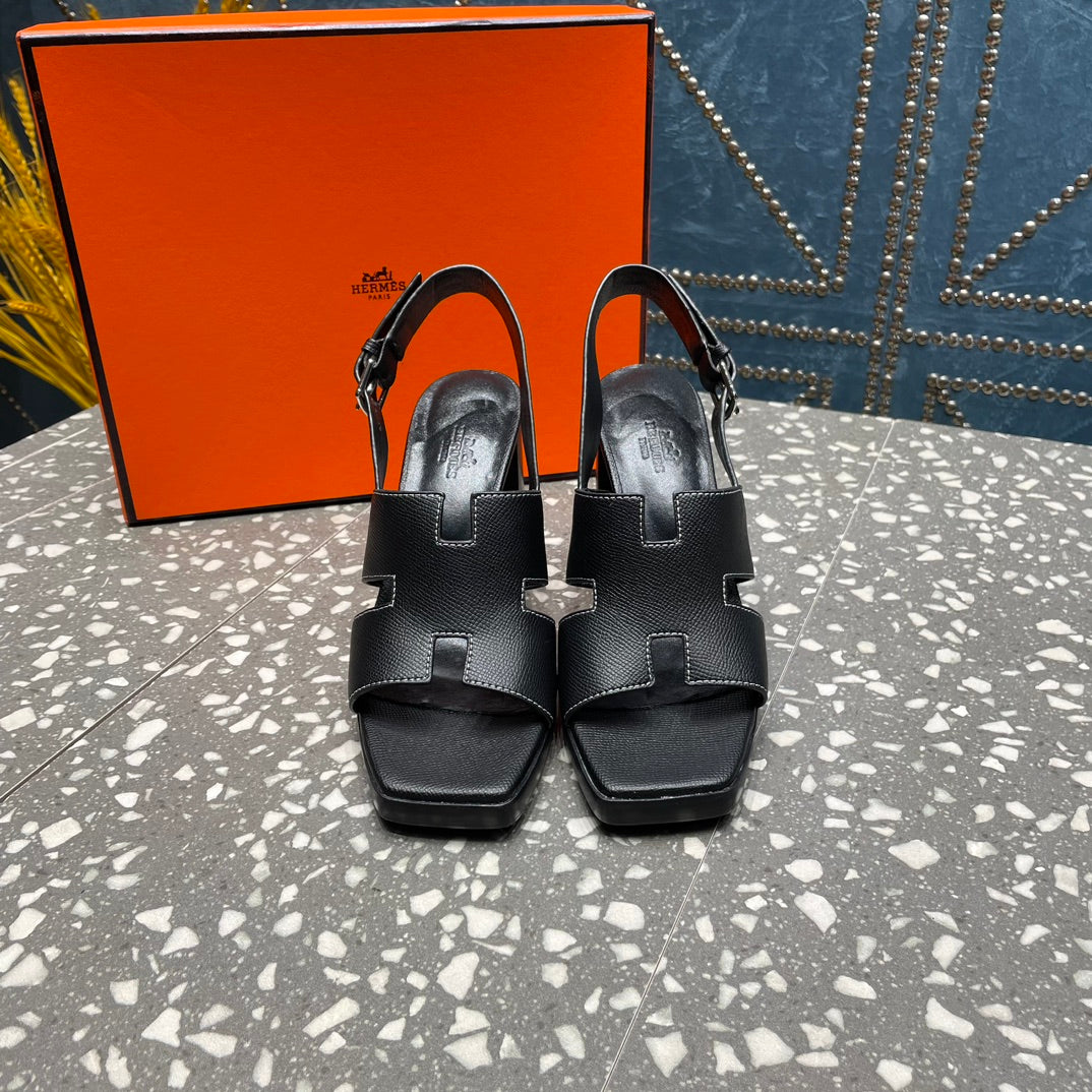 ERIS SANDAL 95 BLACK LAMBSKIN