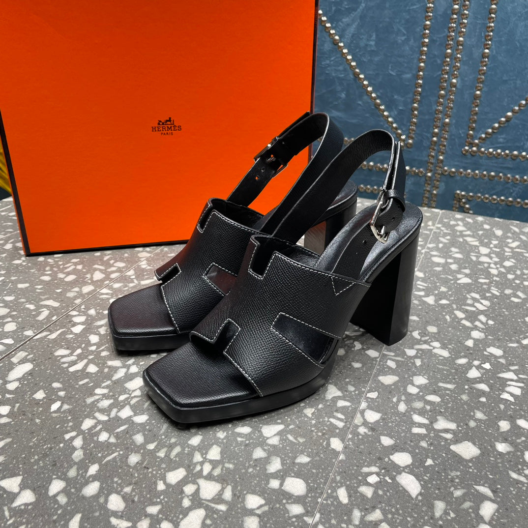 ERIS SANDAL 95 BLACK LAMBSKIN