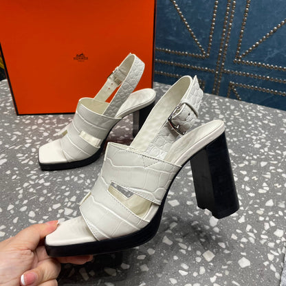 ERIS SANDAL 95 WHITE CALFSKIN