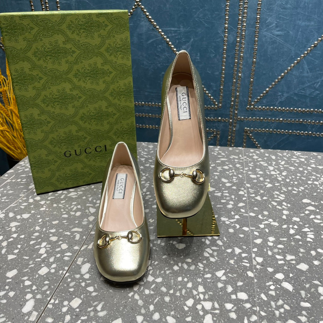 HIGH PUMP 55MM IN GOLDEN SHEEPSKIN