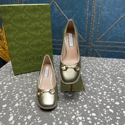 HIGH PUMP 55MM IN GOLDEN SHEEPSKIN