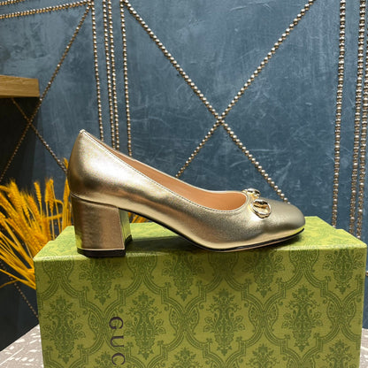 HIGH PUMP 55MM IN GOLDEN SHEEPSKIN