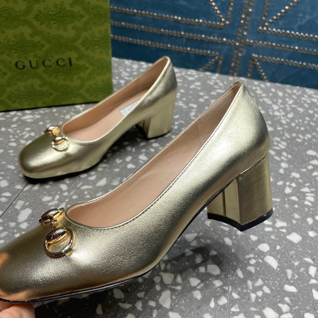 HIGH PUMP 55MM IN GOLDEN SHEEPSKIN