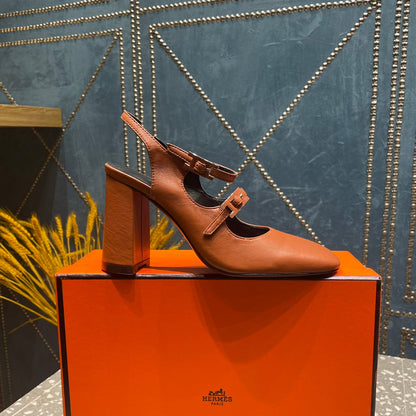 JACKIE 80 MM PUMP IN UMBER BROWN CALFSKIN