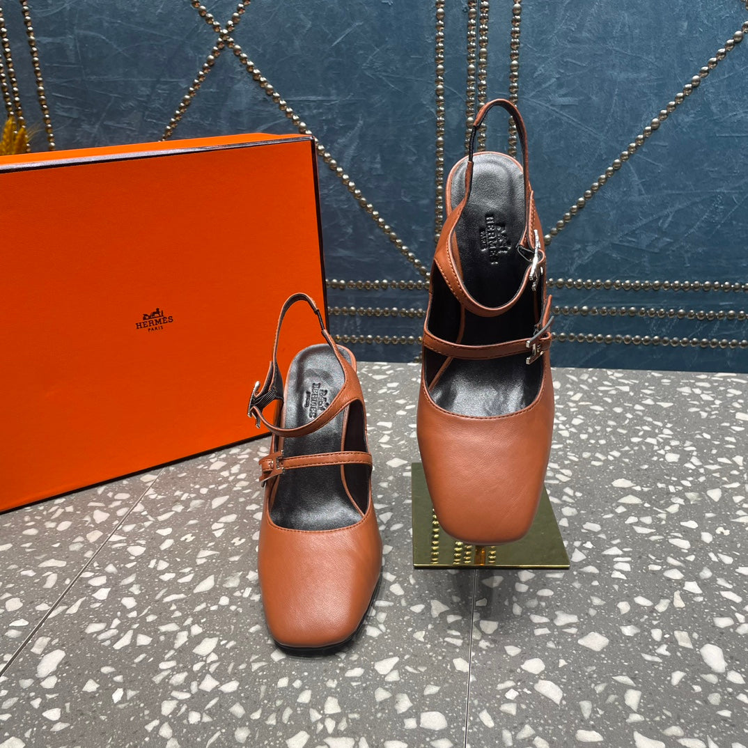 JACKIE 80 MM PUMP IN UMBER BROWN CALFSKIN