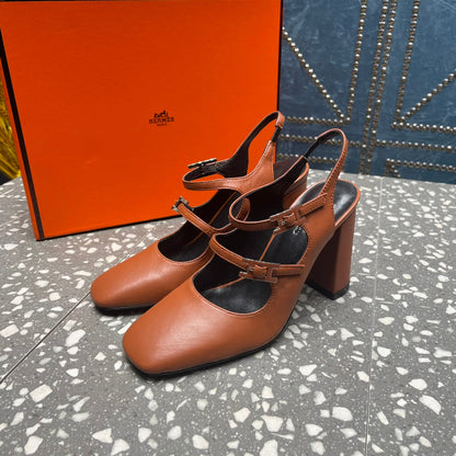 JACKIE 80 MM PUMP IN UMBER BROWN CALFSKIN