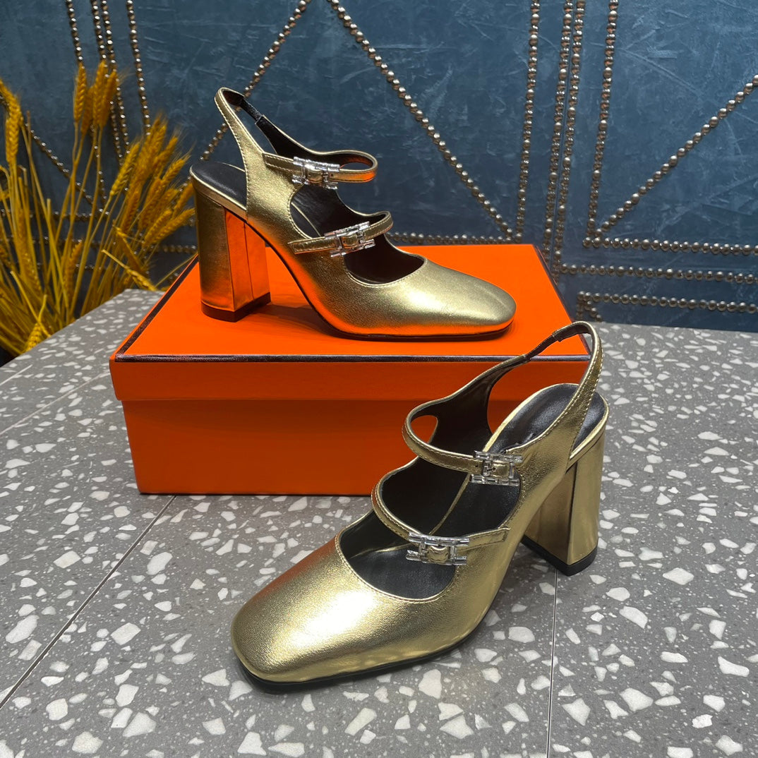 JACKIE 80 MM PUMP IN LIGHT GOLD CALFSKIN