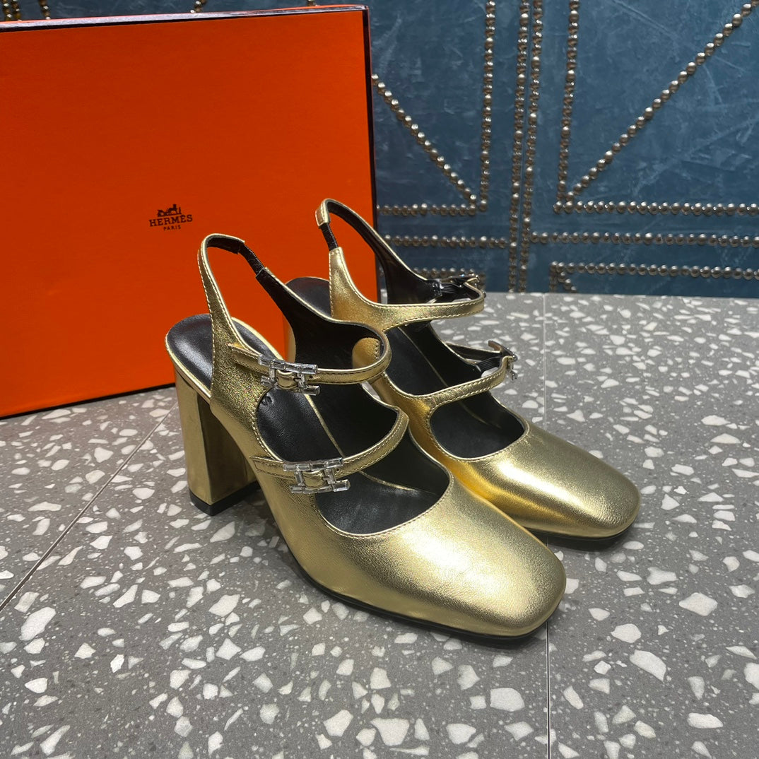 JACKIE 80 MM PUMP IN LIGHT GOLD CALFSKIN