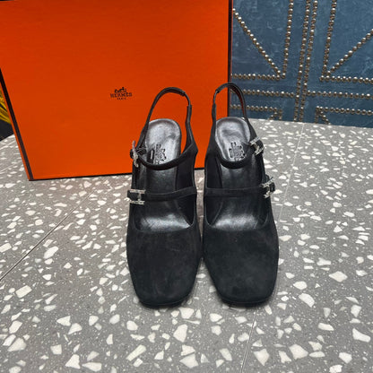 JACKIE 80 MM PUMP IN BLACK SUEDE