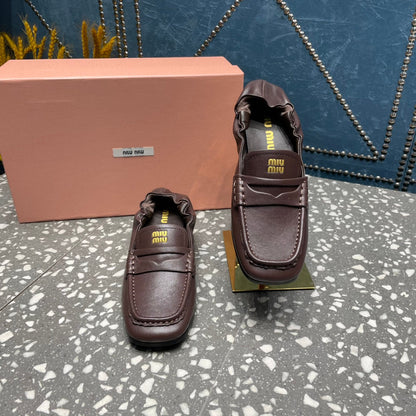 HIGH BROGUE LOAFERS IN CHESTNUT BROWN LAMBSKIN