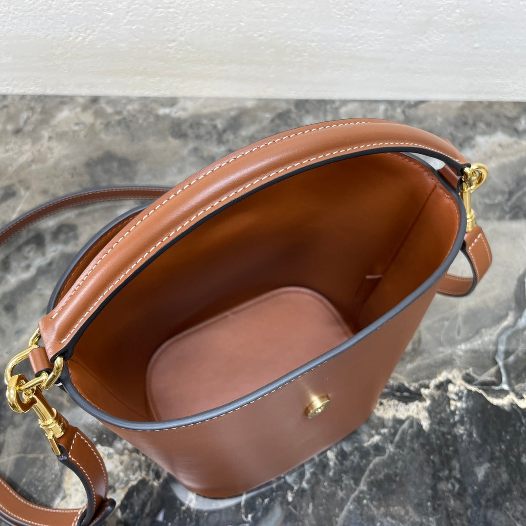 MINI 19 LOUISE BAG IN BRONZE BROWN SMOOTH CALFSKIN