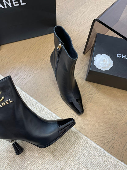 BONGADE BOOTS IN BLACK CALFSKIN