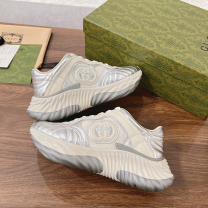 GG RIPPLE SNEAKER Cream SILVER