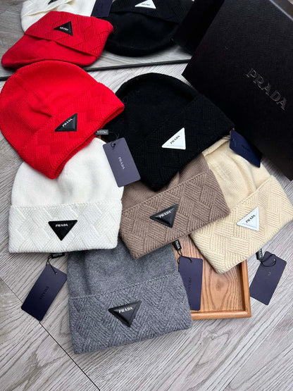 BEANIE HAT IN WHITE WOOL AND RABBIT FUR 342037