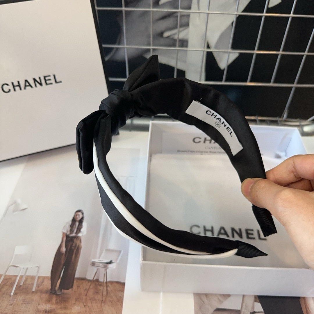BLACK MIX WHITE FABRIC HAIRBAND 432881