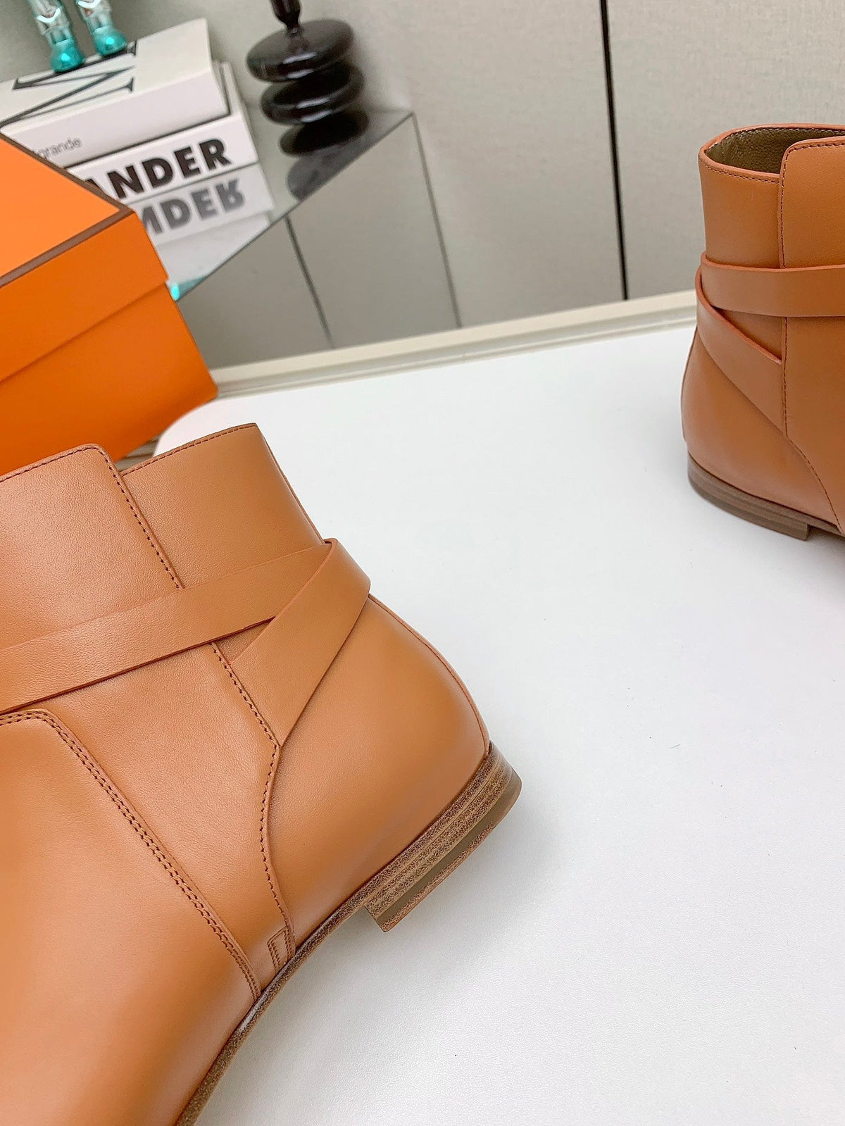 WOMEN'S NEO ANKLE BOOT IN BRONZE BROWN CALFSKIN