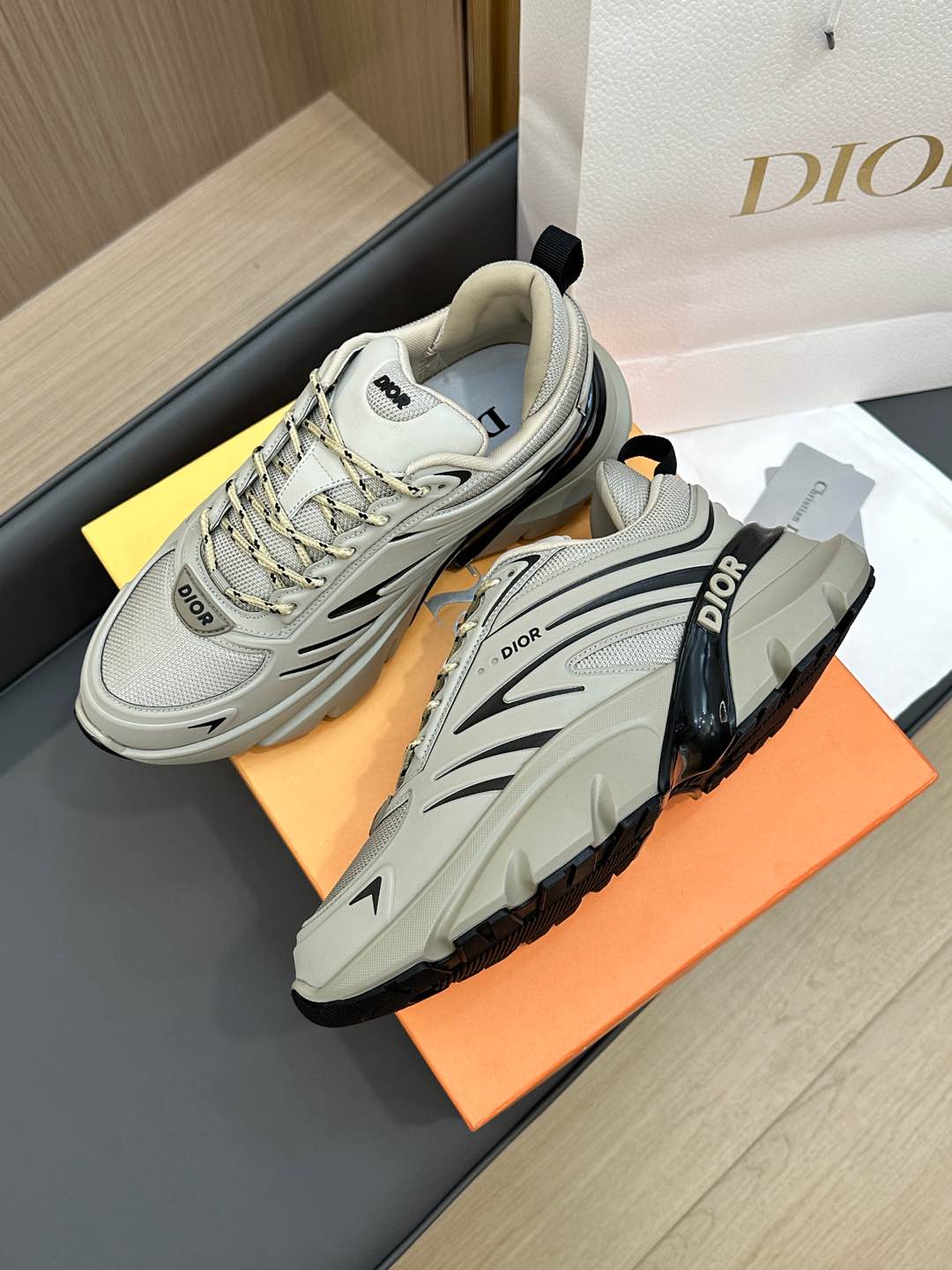 B44 BLADE SNEAKER PASTEL GRAY TECHNICAL MESH AND TECHNICAL FABRIC