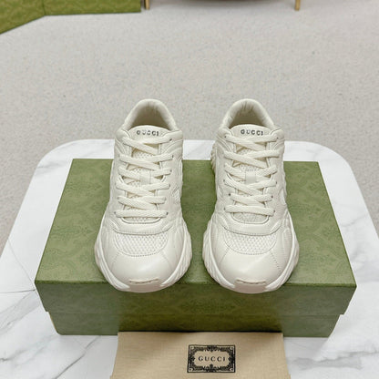 GG RIPPLE TRAINER WHITE LAMBSKIN
