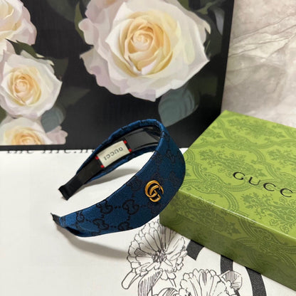 BLUE MONOGRAM CANVAS HAIRBAND 369306