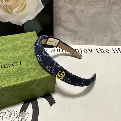 HAIRBAND IN MIDNIGHT BLUE DENIM 432817