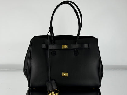 BEL AIR CARRY ALL BAG 29 IN BLACK NAPPA LAMBSKIN GOLD HARDWARE