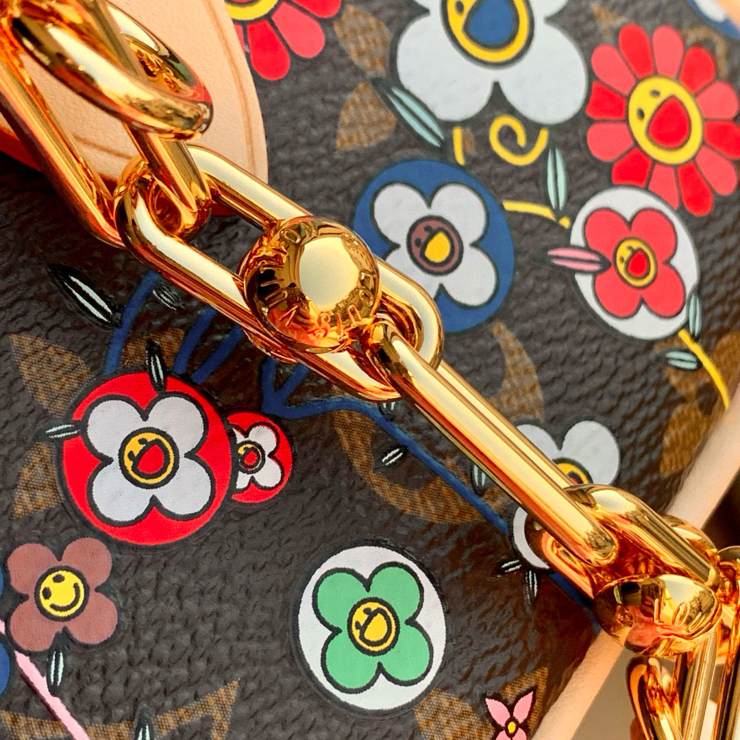 SPEEDY BANDOULIÈRE 20 BAG IN MULTICOLOR FLORAL CANVAS