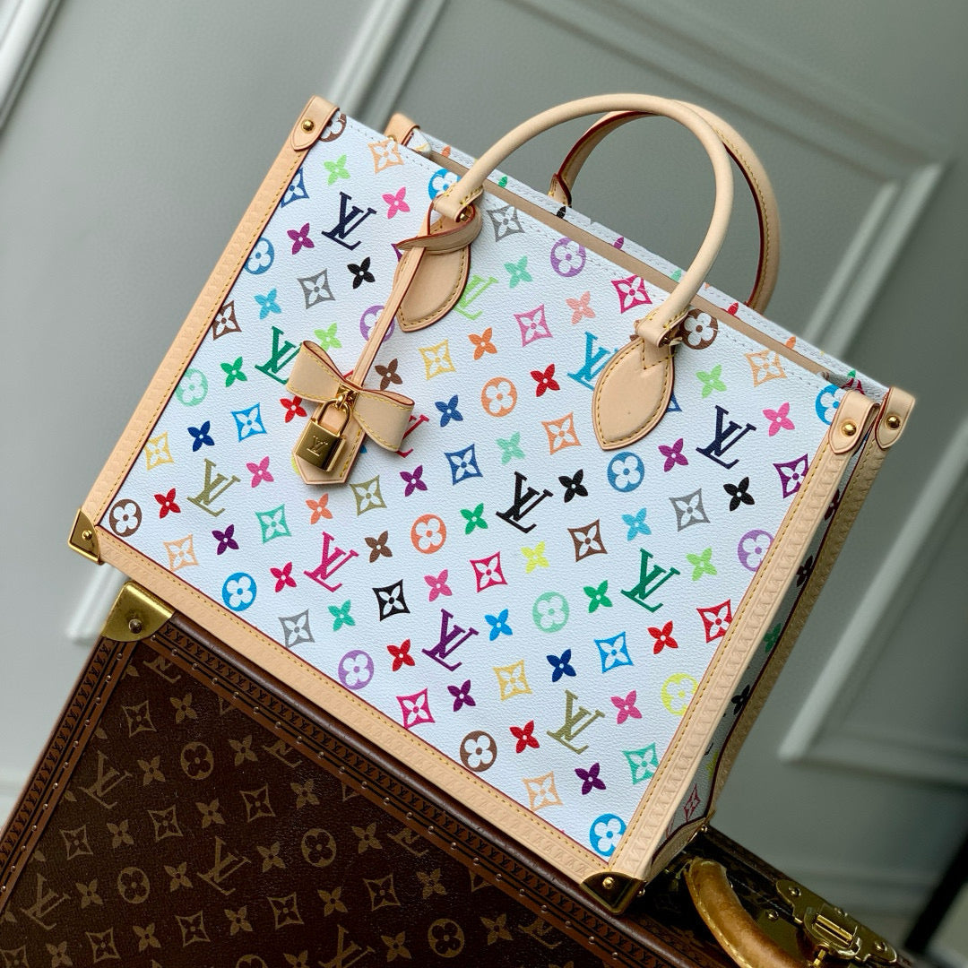 ONTHEGO MM BAG 35 IN MULTICOLOR MONOGRAM CANVAS