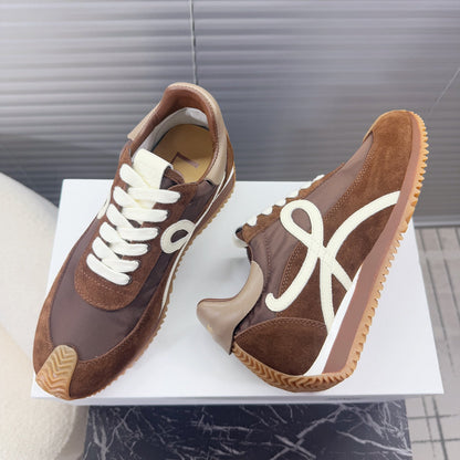 BALLET RUNNER 2.0 IN CHOCOLATE BROWN SUEDE AND LYCRA FABRIC