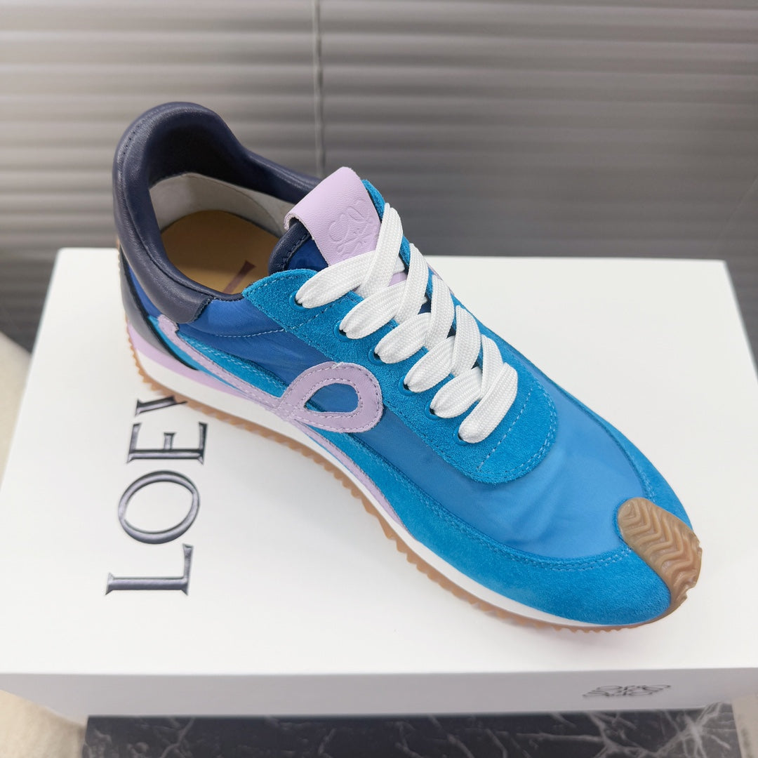 BALLET RUNNER 2.0 IN COBALT BLUE SUEDE AND LYCRA FABRIC