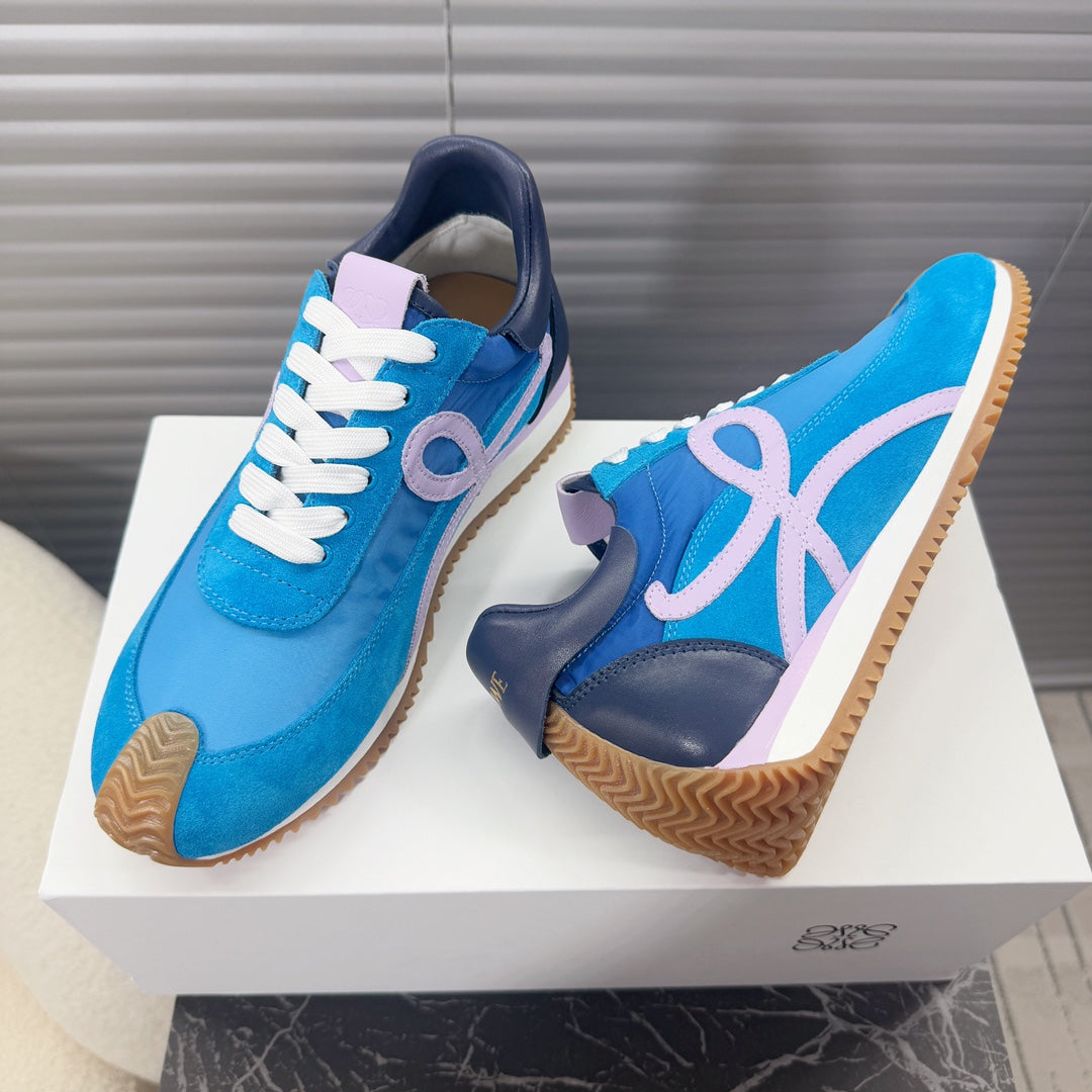 BALLET RUNNER 2.0 IN COBALT BLUE SUEDE AND LYCRA FABRIC