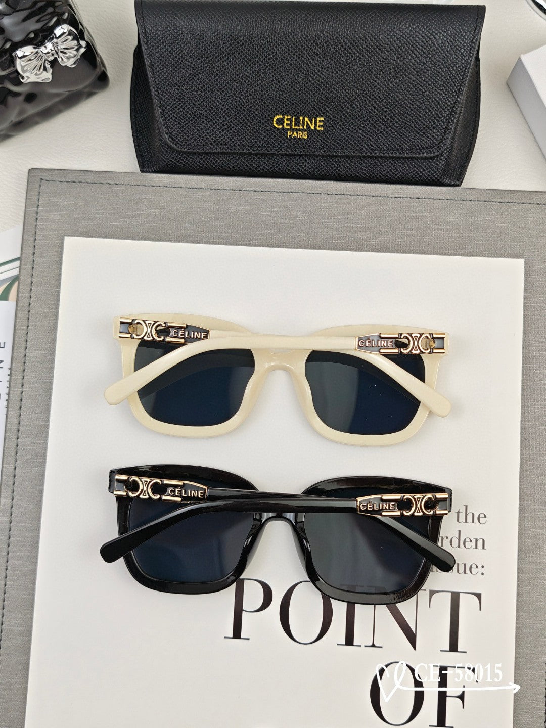 TRIOMPHE SQUARE SUNGLASS 58015 IN ACETATE