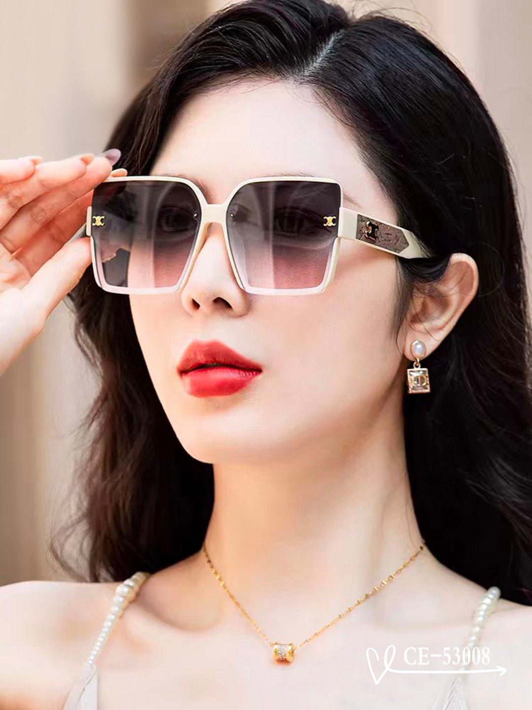 TRIOMPHE SQUARE SUNGLASSES 53008 IN ACETATE