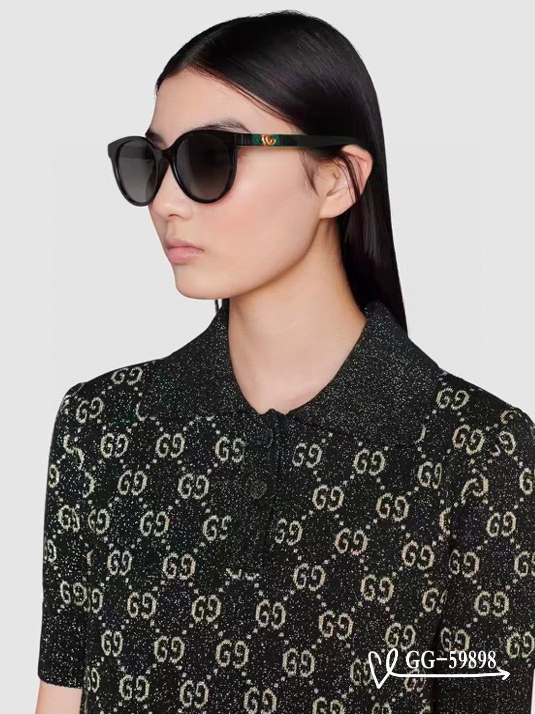ROUND FRAME SUNGLASSES 59898 IN ACETATE