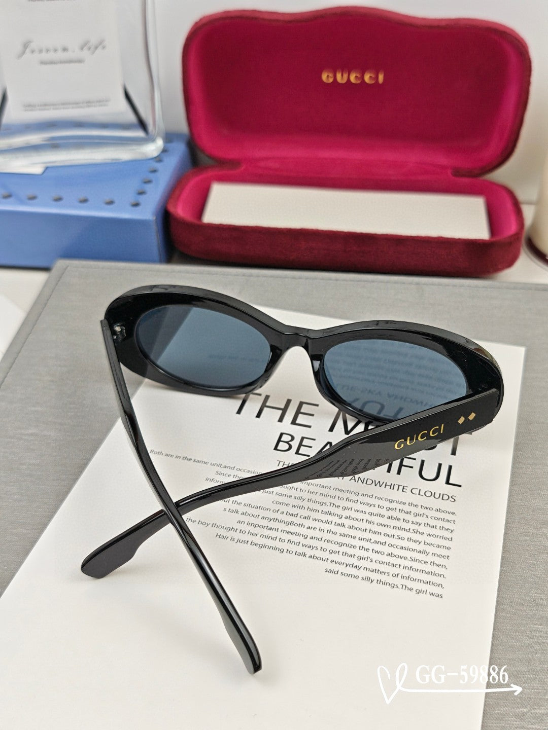 OVAL FRAME SUNGLASSES 59886 IN ACETATE