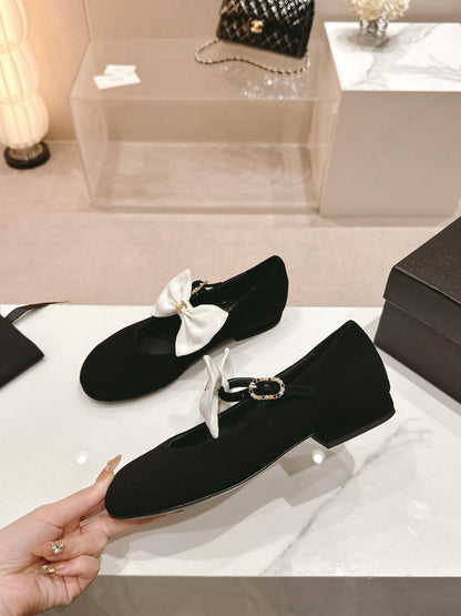 MARY JANE SHOES BLACK CALFSKIN