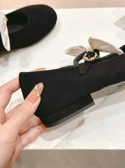 MARY JANE SHOES BLACK CALFSKIN