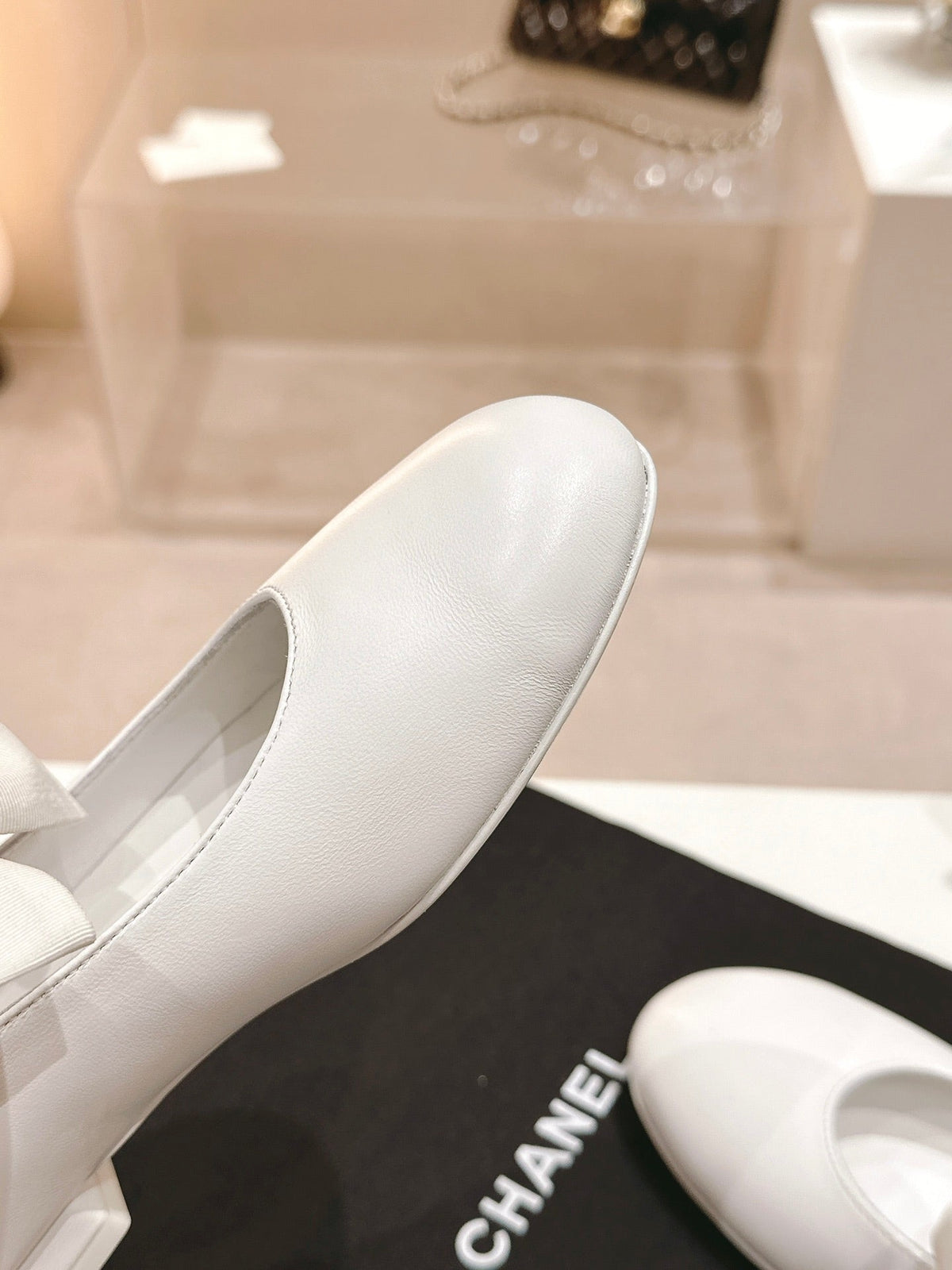 MARY JANE SHOES WHITE CALFSKIN
