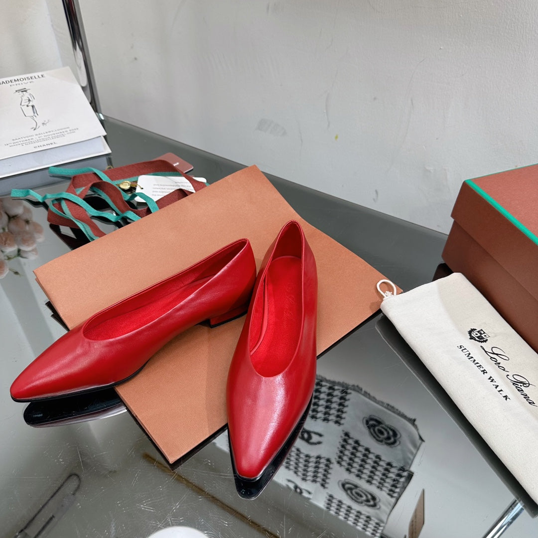 LP REBECCA BALLERINAS CRIMSON CALFSKIN