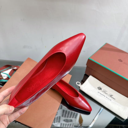 LP REBECCA BALLERINAS CRIMSON CALFSKIN
