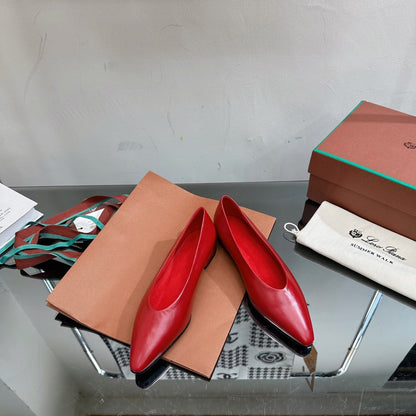 LP REBECCA BALLERINAS CRIMSON CALFSKIN