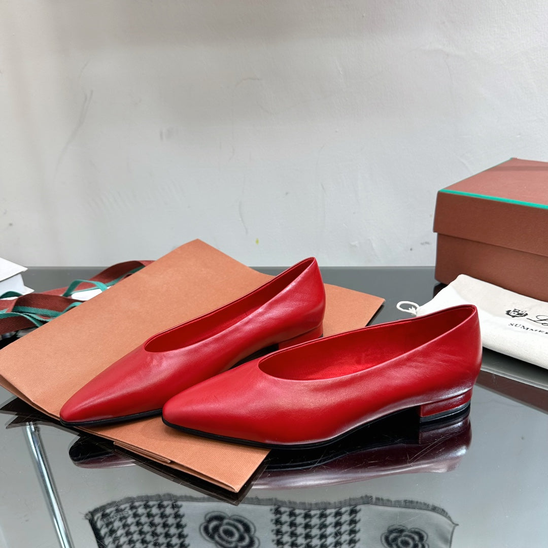 LP REBECCA BALLERINAS CRIMSON CALFSKIN